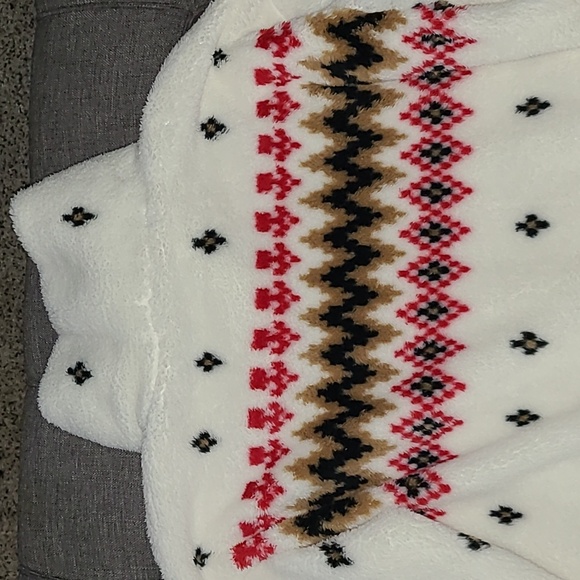 LOFT Fair Isle Mock Neck Sherpa Top, Size Large - Picture 15 of 16